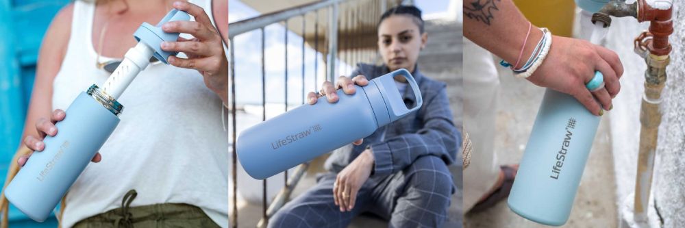 Filtration de la gourde filtrante Lifestraw Go Series Stainless Steel